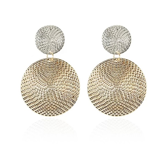 Jewelry - Two Tone Geometric Earrings